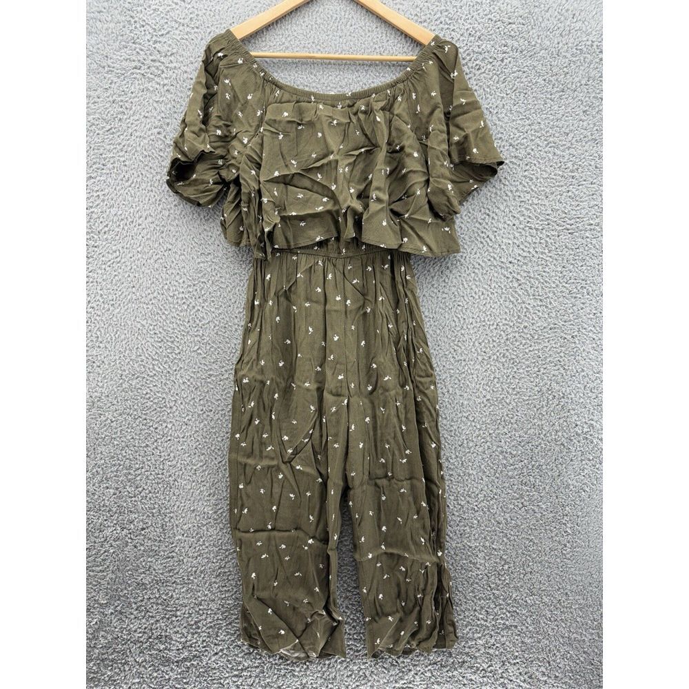 By Together Women's M Jumper Olive Green Elastic Waist Hippie‎ Boho Festival